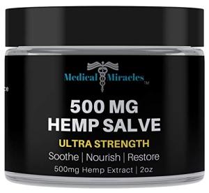Medical Miracles Hemp 500 Mg Ultra Strength Healing Salve Ideal for HIPS, Joints, Neck, Back, Elbows, Fingers, Hands, and Knees Made in USA