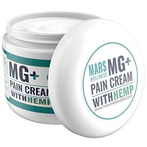 MARS WELLNESS MG+ Hemp Pain Cream (4 oz) - Maximum Strength Arnica & Magnesium Cream for Sore Legs, Joints & Muscle Cramps - Unisex Adults