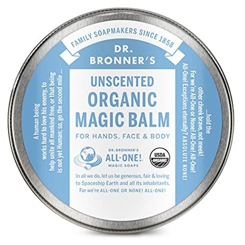 Dr. Bronner's - Organic Magic Balm (Baby Unscented, 2 Ounce) - Made with Organic Beeswax & Hemp Oil, Moisturizes & Soothes Hands, Face and Body, Relieves Dry Skin, Helps Prevent Diaper Rash