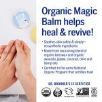 Dr. Bronner's - Organic Magic Balm (Baby Unscented, 2 Ounce) - Made with Organic Beeswax & Hemp Oil, Moisturizes & Soothes Hands, Face and Body, Relieves Dry Skin, Helps Prevent Diaper Rash