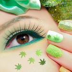 Maitys 12 Boxes Green Weed Leaf Glitter Nails Sequin Plant Pot Leaf Sequin Nail Design Decoration Marijuana Foliage Glitter for DIY Face Body Arts & Crafts Festival Manicure Accessories Supplies