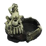 Cigar Ashtray Halloween Skull Sexy Man Large Cigarette Ashtrays Stand Use as Outdoor Indoor Cool Resin Decoration Birthday Gift for Husband Boyfriend Lady Girl Women by LLAMEVOL