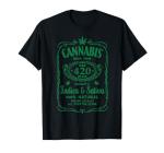 Cannabis High Time Old 420 Quality Indica & Sativa Weed Tee T-Shirt