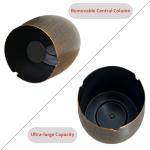 WUSIFIE Ash Tray, Large Outdoor Ashtray with Lid, Ashtray for Outside Patio, Stainless Steel Windproof Smokeless Ash Tray for Balcony, Ashtrays for Smokers, Cigar, Home Office Decoration