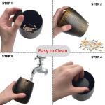 WUSIFIE Ash Tray, Large Outdoor Ashtray with Lid, Ashtray for Outside Patio, Stainless Steel Windproof Smokeless Ash Tray for Balcony, Ashtrays for Smokers, Cigar, Home Office Decoration