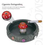 Kraledge Cute Ash tray Cool Ashtrays for Cigarettes, Fantastical Mushroom Ashtray Resin Ashtray Decor for Home Office, Ornament Gifts (Green Mushroom)