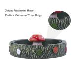 Kraledge Cute Ash tray Cool Ashtrays for Cigarettes, Fantastical Mushroom Ashtray Resin Ashtray Decor for Home Office, Ornament Gifts (Green Mushroom)