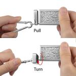 Linkidea 2 Pack Metal Ashtray with Lid, Small Outdoor Portable Cigarettes Cigars Ashtray for Travelling, Camping, Picnic, Indoor Auto, Home, Sand, Car, Patio (Silver)