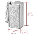 Linkidea 2 Pack Metal Ashtray with Lid, Small Outdoor Portable Cigarettes Cigars Ashtray for Travelling, Camping, Picnic, Indoor Auto, Home, Sand, Car, Patio (Silver)