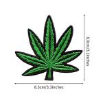 NUANNUAN 20 Pcs Pot Leaf Patches Embroidery Boho Weed Retro Applique Iron-on Patch Green Bud Plant Cute Badges Logos Ganja Marijuana Decal Sew On Fabric DIY Repair, for Backpack Jean Jacket Clothing