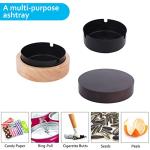 Portable Cool Ashtrays for Cigarettes Ash Tray with Lid FriyGardcn Wooden Ashtray with Cute Decorative Windproof Ash Tray for Home,Patio,Office,Outdoors,Indoor,Parties