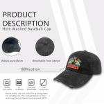 Cannabis Marijuana 420 Hats for Men Washed Distressed Baseball Caps Stylish Washed Ball Cap Cotton