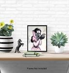 Banksy Poster - 8x10 Funny Gangster Snow White Hand Grenade - Urban Graffiti Wall Art Decor, Room Decoration for Bedroom, Dorm, Living Room - Gift for Teens, Street Art Fans, Men Women