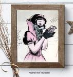 Banksy Poster - 8x10 Funny Gangster Snow White Hand Grenade - Urban Graffiti Wall Art Decor, Room Decoration for Bedroom, Dorm, Living Room - Gift for Teens, Street Art Fans, Men Women