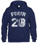 Cybertela Four 20 Marijuana Weed 420 Sweatshirt Hoodie Hoody (Navy Blue, X-Large)