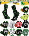 Skicuff 10 Pairs Weed Socks for Men Women Marijuana Socks Green Pot 420 Gifts Cannabis Accessories for Christmas 420 Holiday