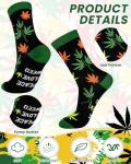 Skicuff 10 Pairs Weed Socks for Men Women Marijuana Socks Green Pot 420 Gifts Cannabis Accessories for Christmas 420 Holiday