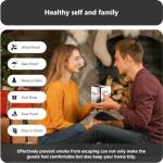 roygra Outdoor Ashtray for Outside Patio, Metal Windproof Smokeless Ashtray with Lid, Home Table Decor, Patio Decorations Outdoor, Ashtrays for Smokers Indoor - Black, Small (3.81 x 3.08 x 3.08’’)