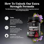Horny Goat Weed for Men - Extra Strength Male Supplement with Black Maca Root, Tongkat Ali, Saw Palmetto & Panax Ginseng Extract for Stamina & Energy - 60 Capsules