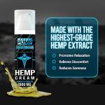 HMP Brands – Hemp Cream for Maximum Strength Support, 2000MG Hemp Cooling Muscle Body Cream, Discomfort Relief w Menthol Ideal for Muscle, Body, & Joint Support, Natural Formula Made in USA 2.1oz