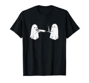 Ghost Smoking Weed - Funny 420 Marijuanas Gifts T-Shirt