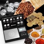 MAXUS Digital Pocket Gram Scale 500g x 0.01g High Precision with Tray, Weighs Small Food, Jewelry, Ounces, Grains, LCD Display, Tare Function