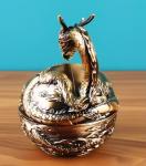 Stylitzy Vintage Ashtray with Lid for Cigarettes,Metal Windproof Smokeless Odorless Ash Tray Holder for Indoor Outdoor Decorative Hand-Carved Fancy Gift Ornament for Home Office (Bronze Dragon)