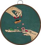 She Got Mad Hustle and A Dope Soul Poster, Stoner Decor, Hippie Decor, Cannabis Wall Art, Weed Poster, Weed Art Print,Metal Sign Tin,Wall Art,Round Metal Tin Sign 6 X 6 Inch