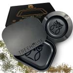 Black Treehouse Rolling Tray Set with PVC Soft Magnetic Lid, Ashtray Included for Home Storage or Travel - 7" x 5.5", Small, Cute