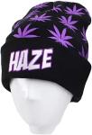 Marijuana Weed Acrylic-Hat Knit Beanie - Leaf Pot Cuffed Knit Winter Weed Beanie Hat Mens Women Purple