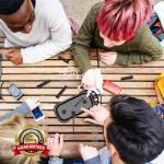 SafeDelux Metal Rolling Tray with Cone Loader, Foldable Rolling Machine & Tray Set for King Size & 1¼ Pre Rolled Cones, Smoking Accessories, Home, Travel, Parties & Gifts Ideas