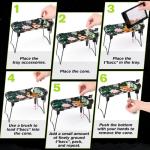 SafeDelux Metal Rolling Tray with Cone Loader, Foldable Rolling Machine & Tray Set for King Size & 1¼ Pre Rolled Cones, Smoking Accessories, Home, Travel, Parties & Gifts Ideas