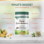 NaturVet Quiet Moments Plus Hemp Calming Aid Soft Chews for Dogs, Count of 60, 60 CT