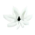 Glow in the dark Silicone white marijuana leaf shaped ashtray