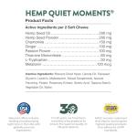 NaturVet Quiet Moments Plus Hemp Calming Aid Soft Chews for Dogs, Count of 60, 60 CT