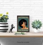 Black women Inhale Exhale Art 11x14 - African American Girls Smoking Weed - Afro Room Decor - Cannabis Pot Stoner Gifts - Funny Saying - Smoker Wall Art - Empowerment - Trippy Room Decor for Stoners