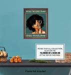 Black women Inhale Exhale Art 11x14 - African American Girls Smoking Weed - Afro Room Decor - Cannabis Pot Stoner Gifts - Funny Saying - Smoker Wall Art - Empowerment - Trippy Room Decor for Stoners