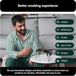 roygra Foldable Rolling Tray Set with Cone Loader, Cone Filler, Blunt Roller - Pre Roll Machine, Metal Rolling Machines for King Size or 1-1/4 Size Cones, Smoking Accessories, 9 x 4 inch - Black