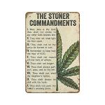 DSSWAK Cannabis Marijuana Love Weed Vintage Metal tin Sign Art Plaque Wall Decor Look Funny Gifts for Home Kitchen Garage Bathroom Farm Garden Bar Cafe Metal Posters 8x12 Inch, wje-A01