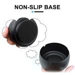 Andiker Large Metal Ashtrays with Lid, Non-Slip Windproof Ashtray for Cigarette, Tabletop Ash Trays Black for Home Office and Indoor