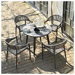 Andiker Large Metal Ashtrays with Lid, Non-Slip Windproof Ashtray for Cigarette, Tabletop Ash Trays Black for Home Office and Indoor