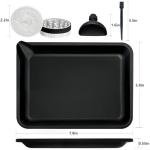 OWLSTEM Rolling Tray Set-Portable 4 Piece Kit Rolling Tray Set with Accessories-Suitable for Home, Outdoor&Kitchen Use