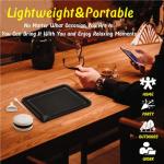 OWLSTEM Rolling Tray Set-Portable 4 Piece Kit Rolling Tray Set with Accessories-Suitable for Home, Outdoor&Kitchen Use