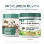 NaturVet Hemp Quiet Moments Plus Hemp Seed for Cats, 60 ct Soft Chews, Made in USA