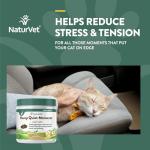 NaturVet Hemp Quiet Moments Plus Hemp Seed for Cats, 60 ct Soft Chews, Made in USA