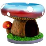 Neletao Mega Mushroom Ashtray with Lighter Stash Spot - Cool Ashtrays for Weed Smokers and Bong Users with Smoking Accessories Collection (Blue)