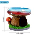 Neletao Mega Mushroom Ashtray with Lighter Stash Spot - Cool Ashtrays for Weed Smokers and Bong Users with Smoking Accessories Collection (Blue)