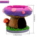 YukaBa Cute Mushroom Ashtray with Lighter Stash Spot - Cool Ashtrays for Weed Smokers and Bong Users with Smoking Accessories Collection (Pink)