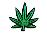 TH Pot Weed Leaf Marijuana Green Color Embroidered Sew on Iron on Patch for Backpacks Jeans Jackets Clothing etc.