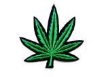 TH Pot Weed Leaf Marijuana Green Color Embroidered Sew on Iron on Patch for Backpacks Jeans Jackets Clothing etc.